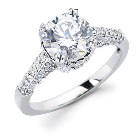Allessandra - Stunning Pavé Round Engagement Ring
