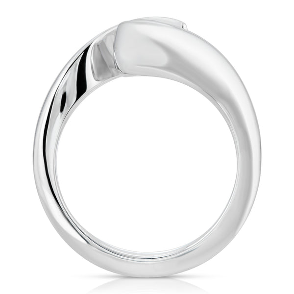 Dalila Sleek Bypass Tension Set Engagement Ring in 14K, 18K or Platinum
