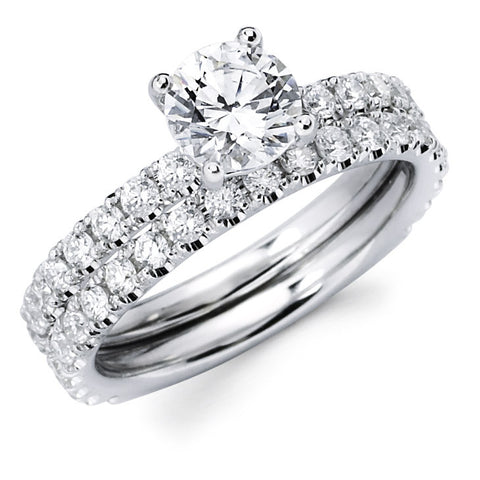 Sophie - Single Row Pavé Bridal Ring Set