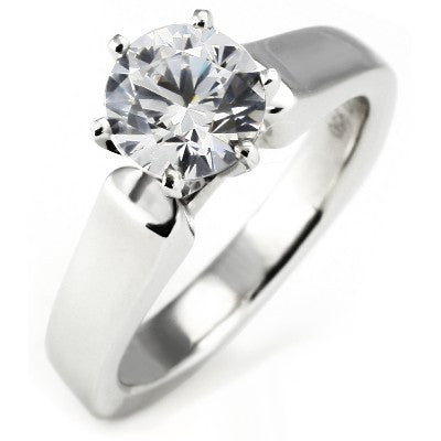 Cathedral Euro Shank Solitaire Engagement Ring