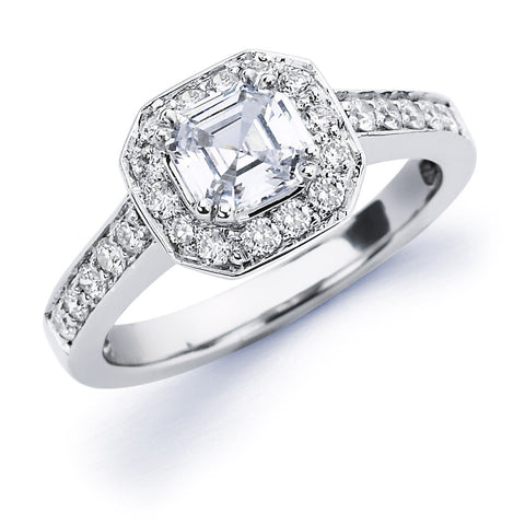 Shae - Asscher Halo Engagement Ring