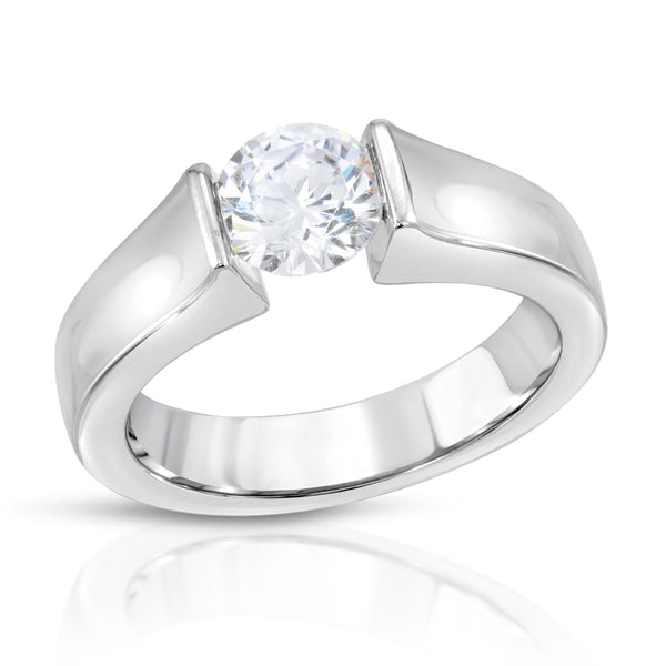Svana Classic Tension Set Engagement Ring in 14K, 18K or Platinum