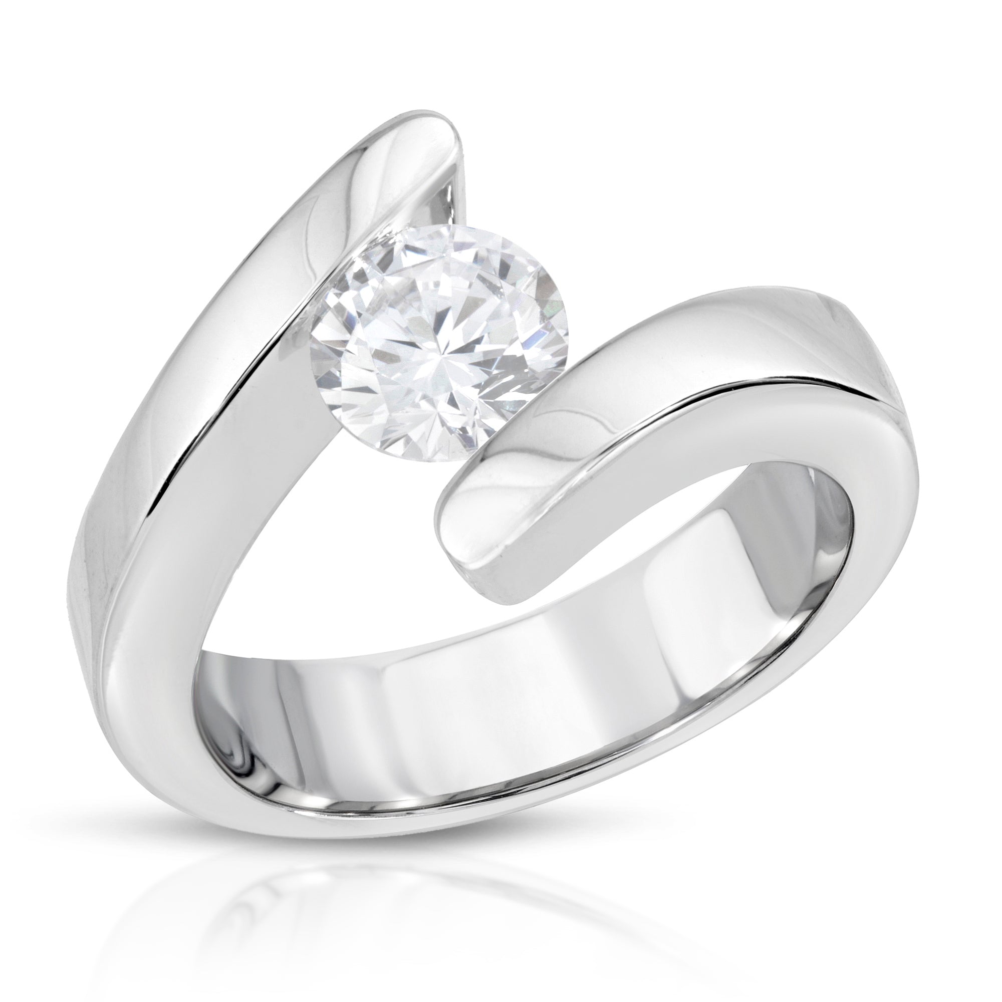 Modern Diamond Engagement Ring Wedding Set Platinum Channel Set