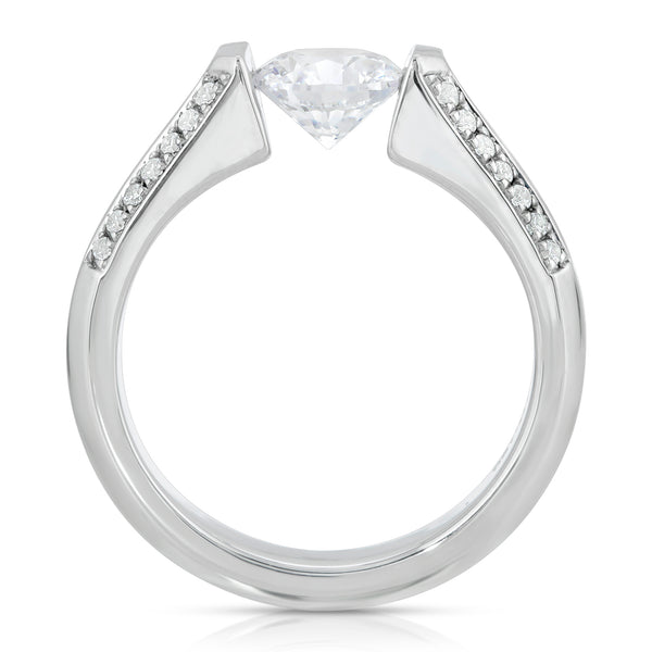 Kanani Modern Tension Set Engagement Ring in 14K, 18K or Platinum
