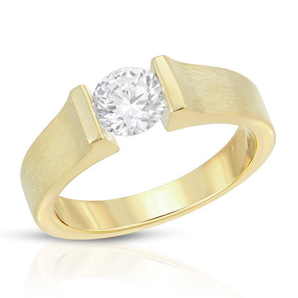 Yara Modern Tension Set Engagement Ring in 14K, 18K or Platinum