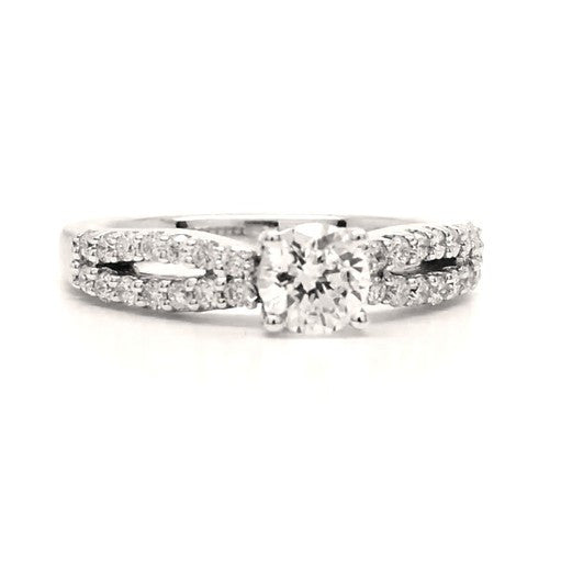 Estelle - Bowtie Split Shank Round Engagment Ring