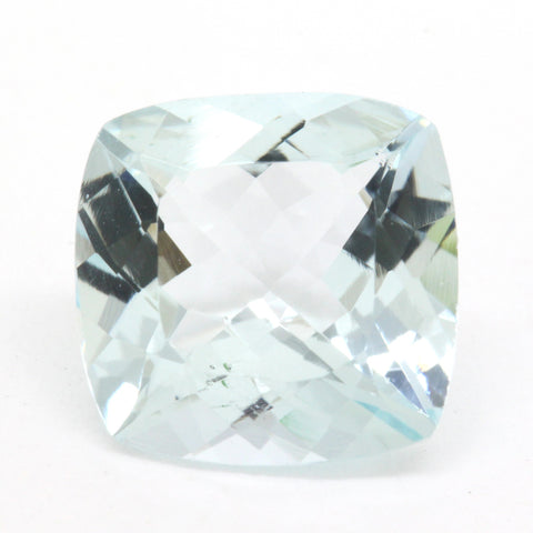 2.34ct Cushion Aquamarine Ocean Blue VS Natural Unheated Brazil