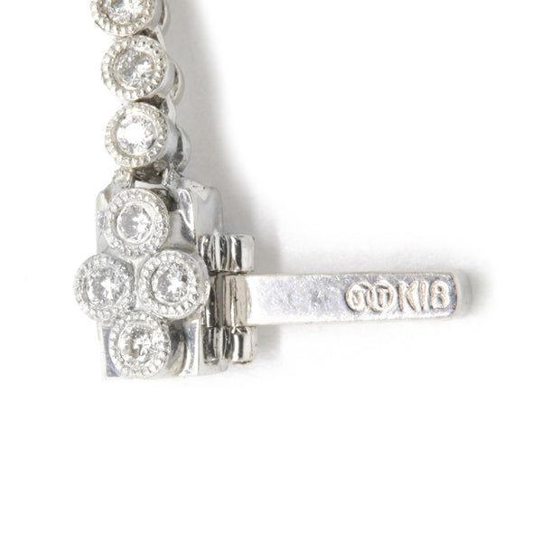 Huge Statement Piece! 6.48cts VS Diamond Necklace, Vintage Estate 18K White Gold