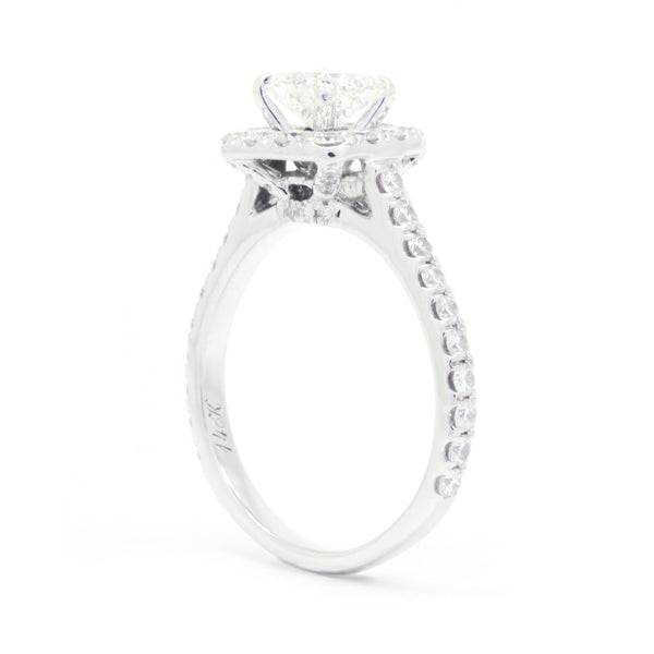 Neil Lane 2.24cttw Halo Diamond Engagement Ring, 1ct Princess Center Diamond 14K