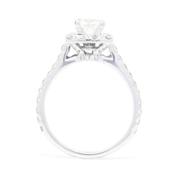 Neil Lane 2.24cttw Halo Diamond Engagement Ring, 1ct Princess Center Diamond 14K